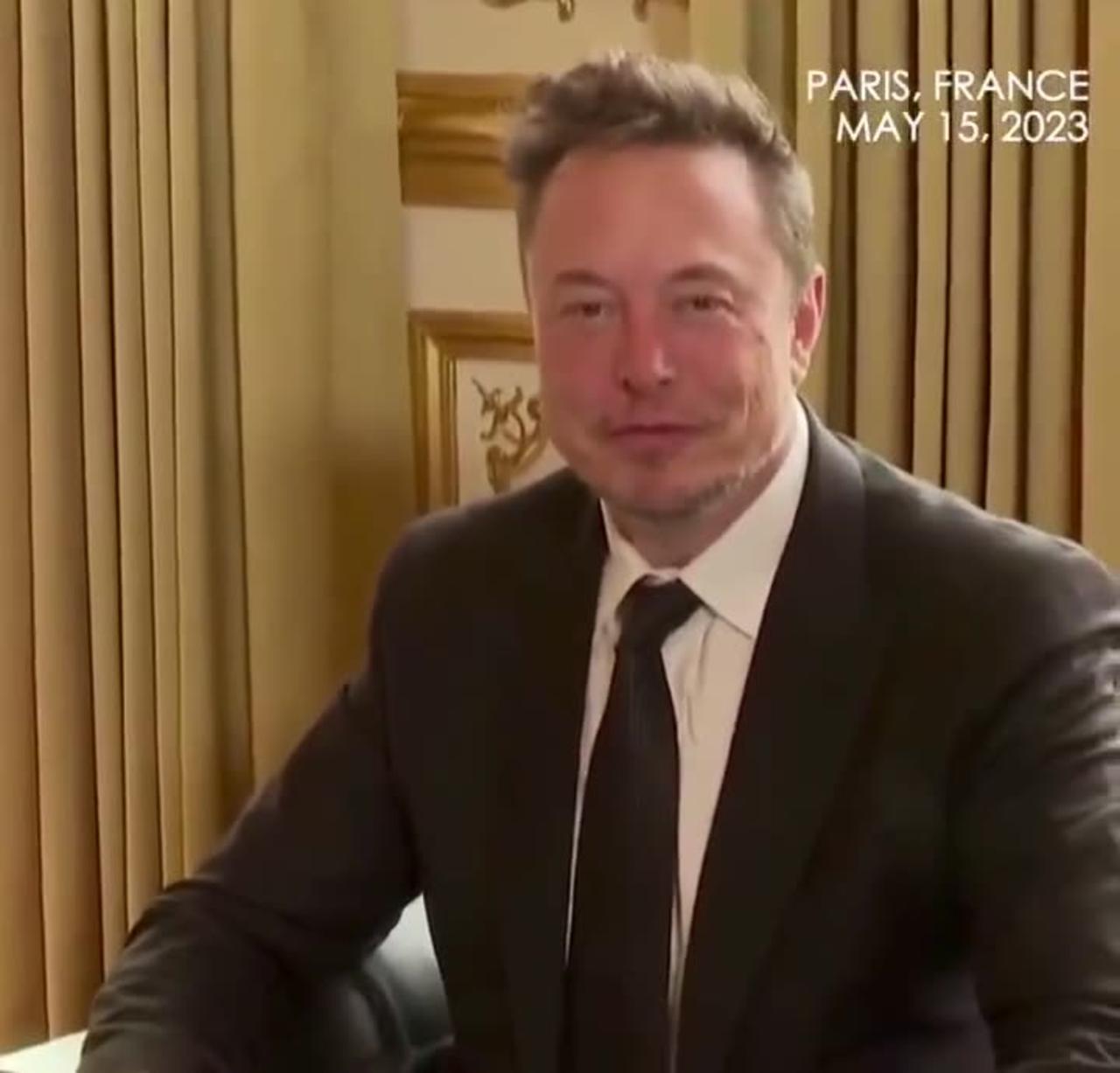 Macron met Elon Musk at the Elysee Palace