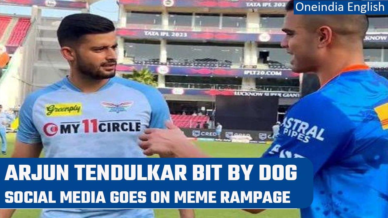 Arjun Tendulkar bit by a dog, he reveals in a video shared online, memes go viral | Oneindia News