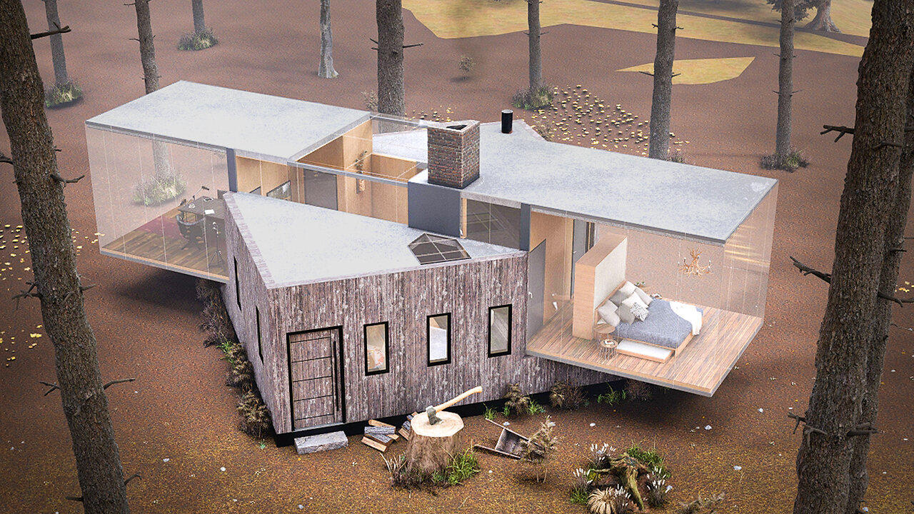 Cabin living ! Remote off grid Cozy tiny house One News Page VIDEO