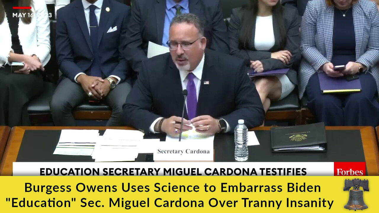 Burgess Owens Uses Science to Embarrass Biden "Education" Sec. Miguel Cardona Over Tranny Insanity