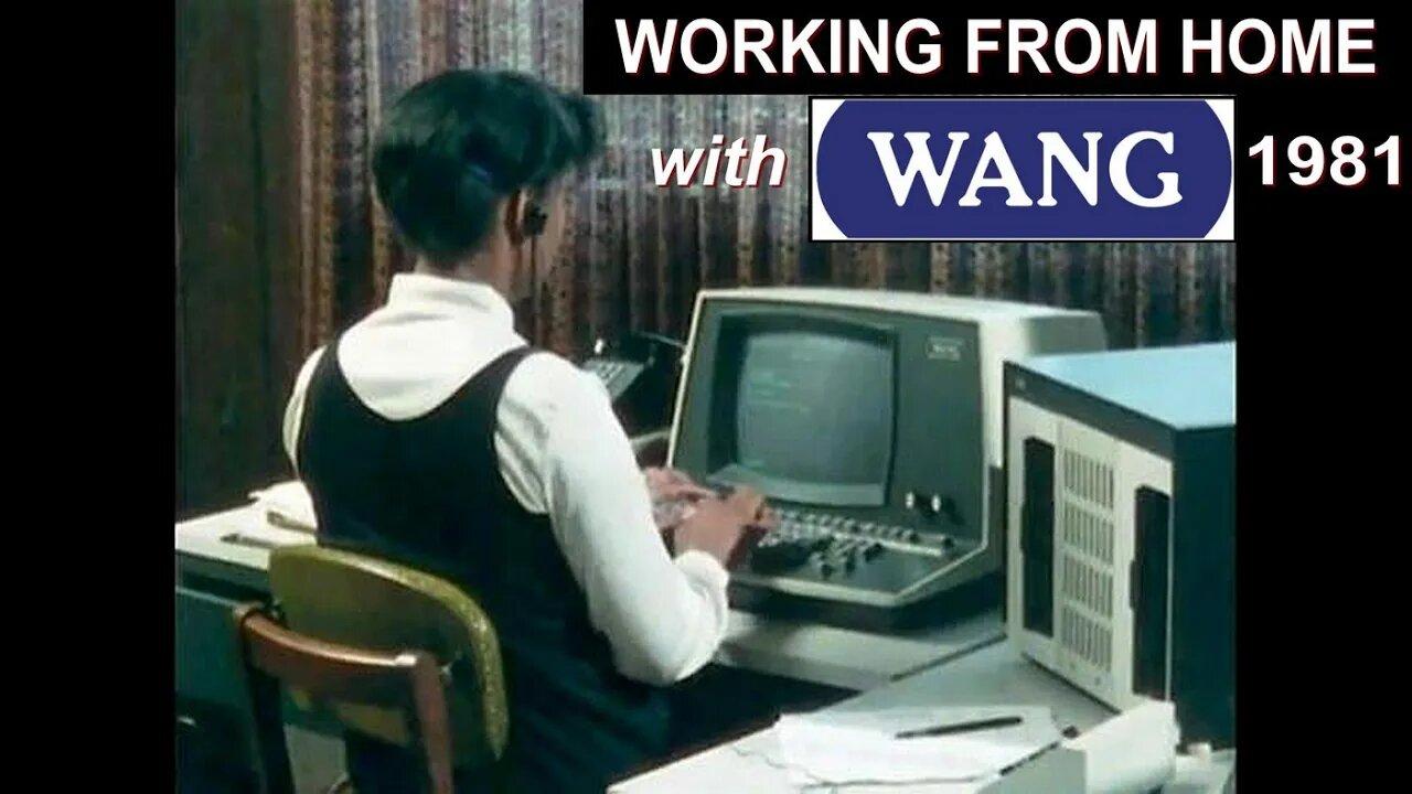 WORKING FROM HOME with WANG COMPUTERS  1981 (telecommuting, remote access, office automation)