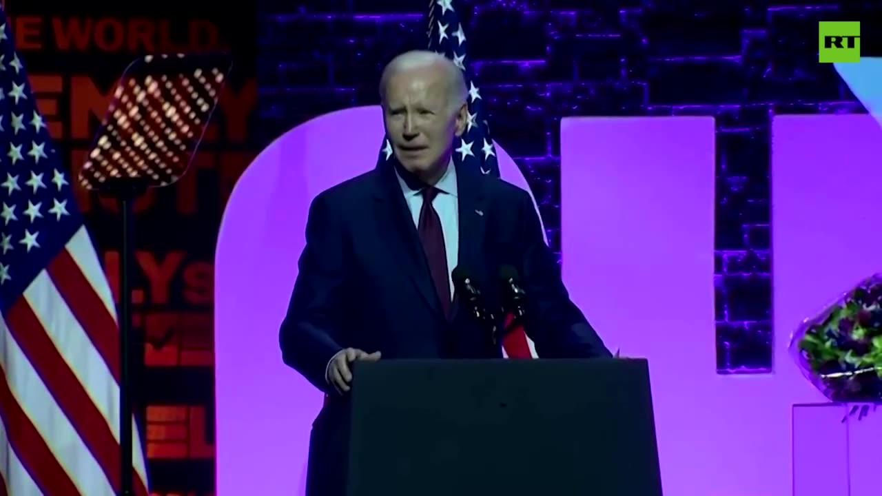 ‘I also want to thank my buddy Kamala, who I work for up in the White House’ - Biden