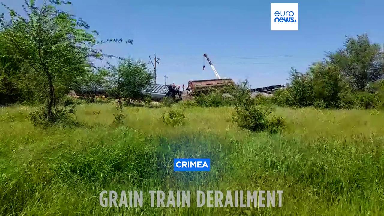 Train carrying grain derailed in Crimea after renewed Black Sea deal