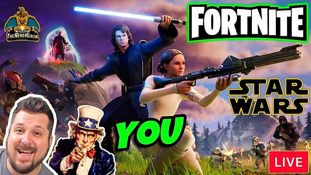 Fall of the Republic! Playing Star Wars Fortnite with YOU! Let's Squad Up & Get Some Wins!