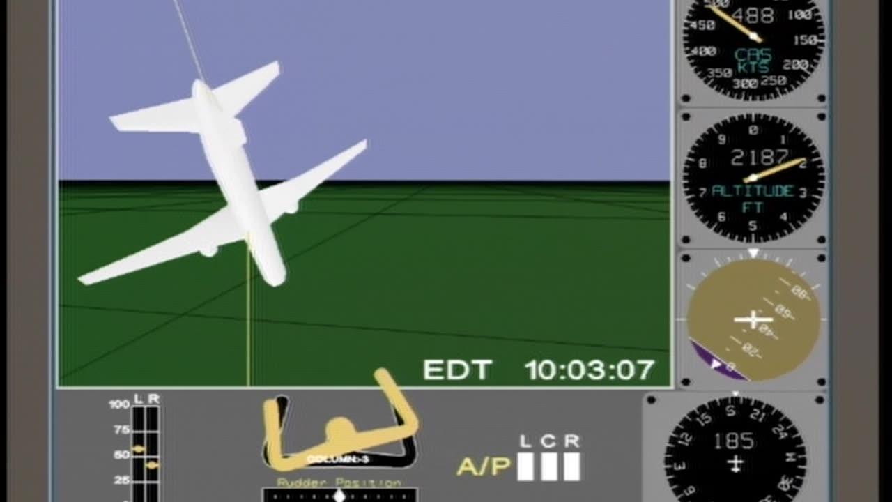 FDR animation United Airlines flight 93