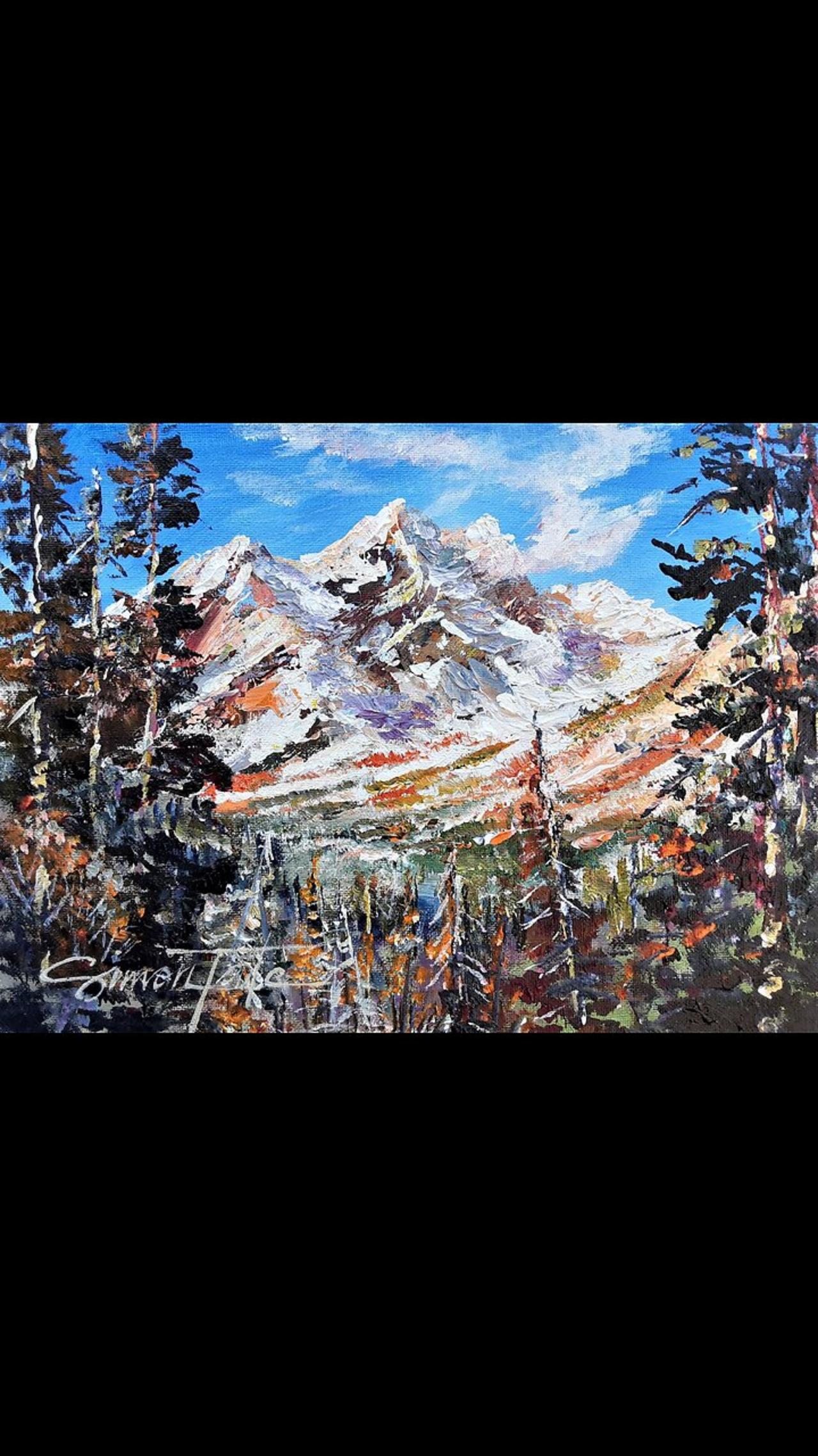 Wild Sawtooth Impressions live painting by Simon Tate