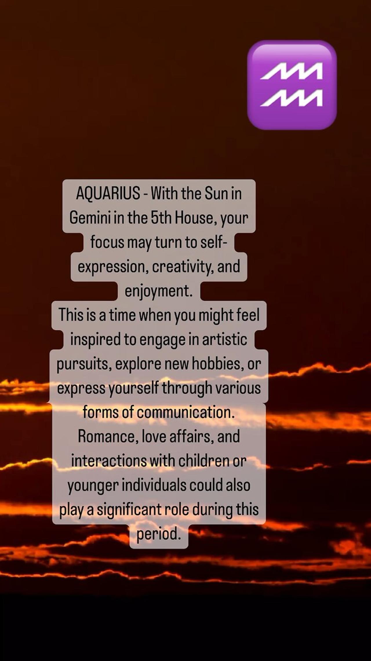 AQUARIUS ♒️- SUN IN GEMINI TRANSIT #aquarius #suningemini #vitality #energy #tarotary