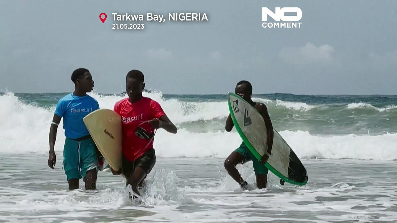 Watch: Nigeria national surf competition in Lagos' Tarkwa Bay