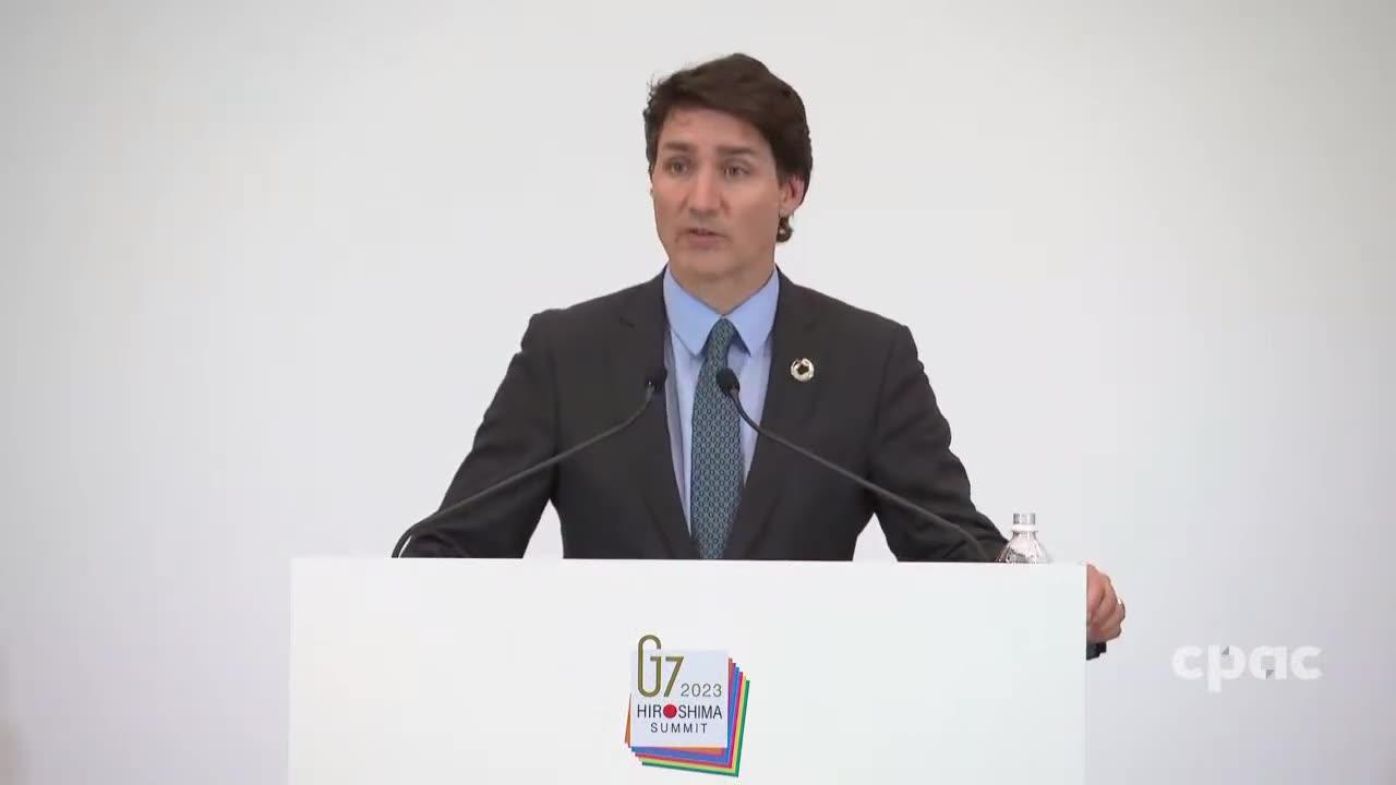 PM Trudeau speaks with reporters as G7 leaders' summit concludes in Hiroshima, Japan – May 21, 2023