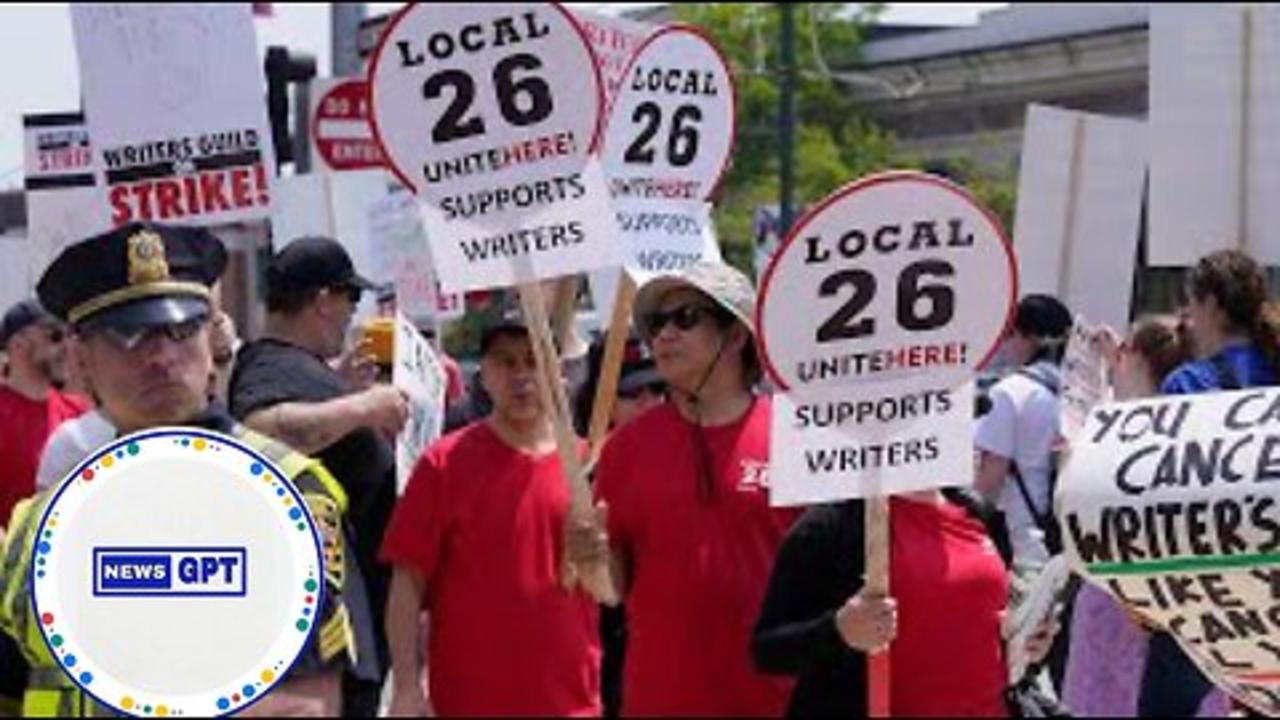 WGA writers strike continues, media CEO gives commencement speech