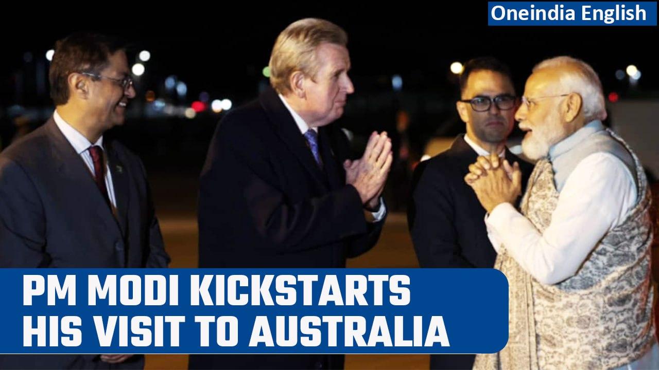 PM Modi lands in Australia; meets top businessmen; to hold talks with PM Albanese |  Oneindia News
