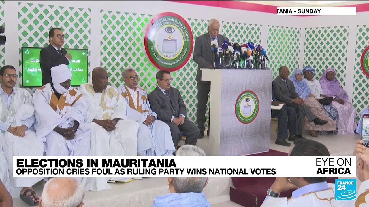 Mauritania's ruling party wins national votes as opposition cries foul