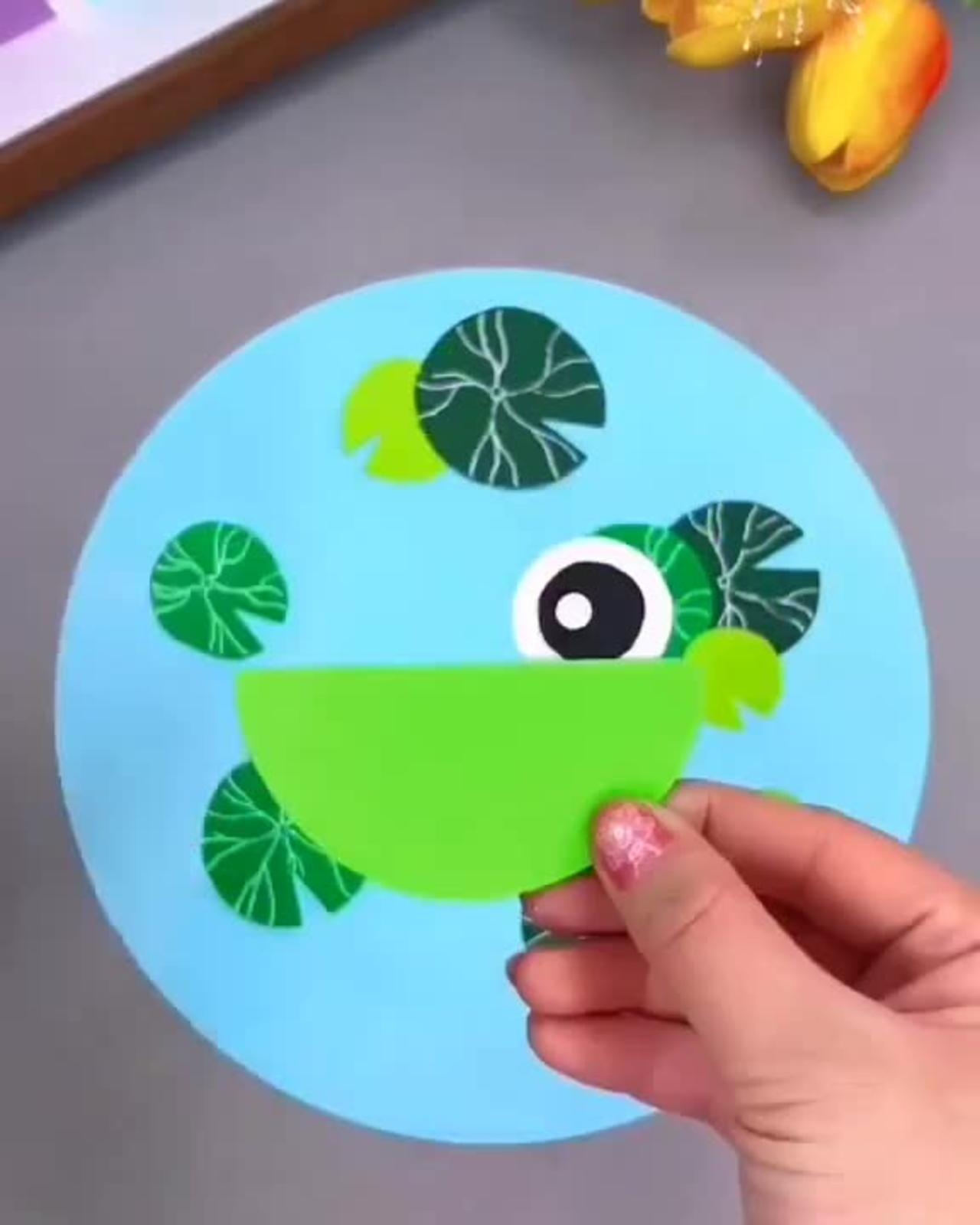 DIY Paper Cut Origami:  Frogs