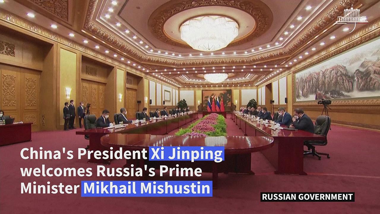 Chinese President Xi meets with Russian PM Mishustin in Beijing