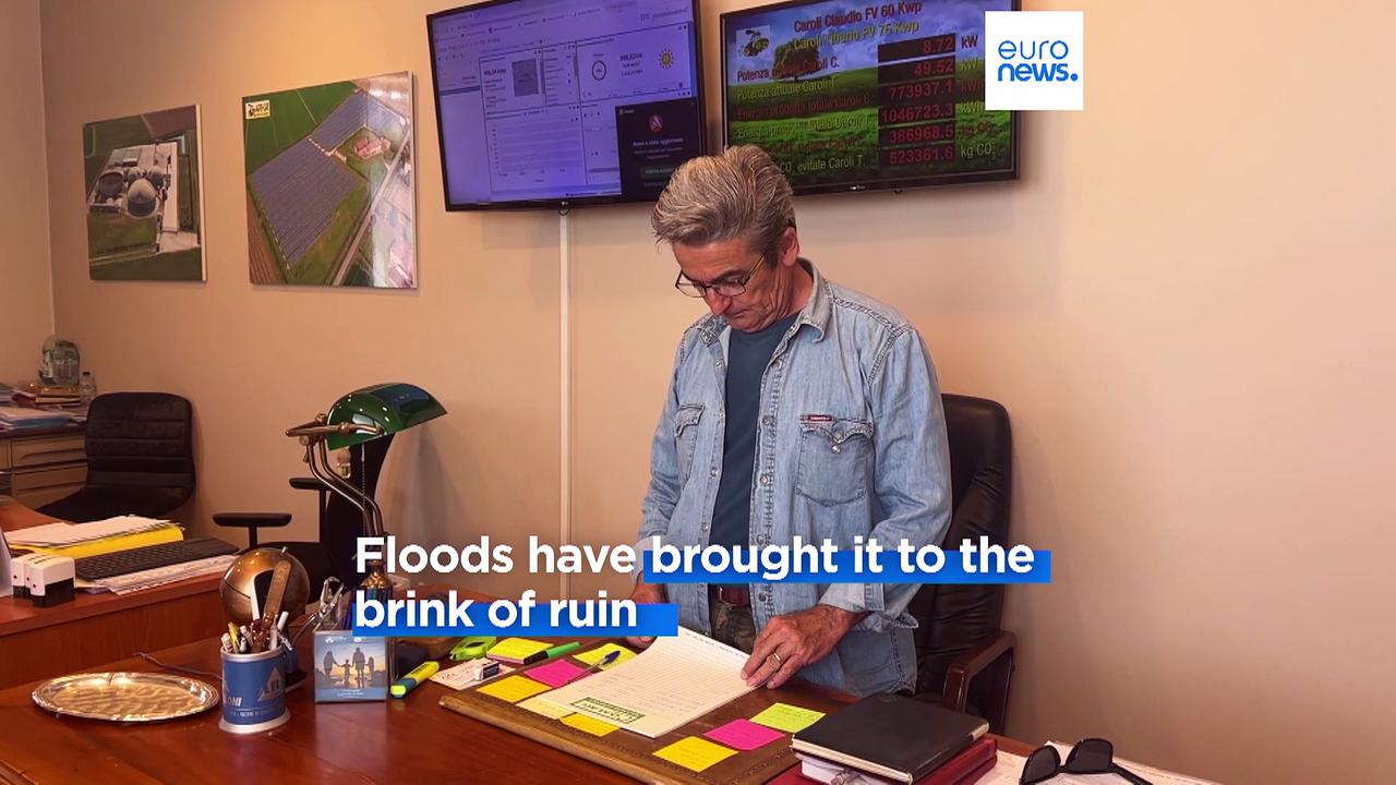The Italian farmers at risk of losing their livelihood due to heavy flooding