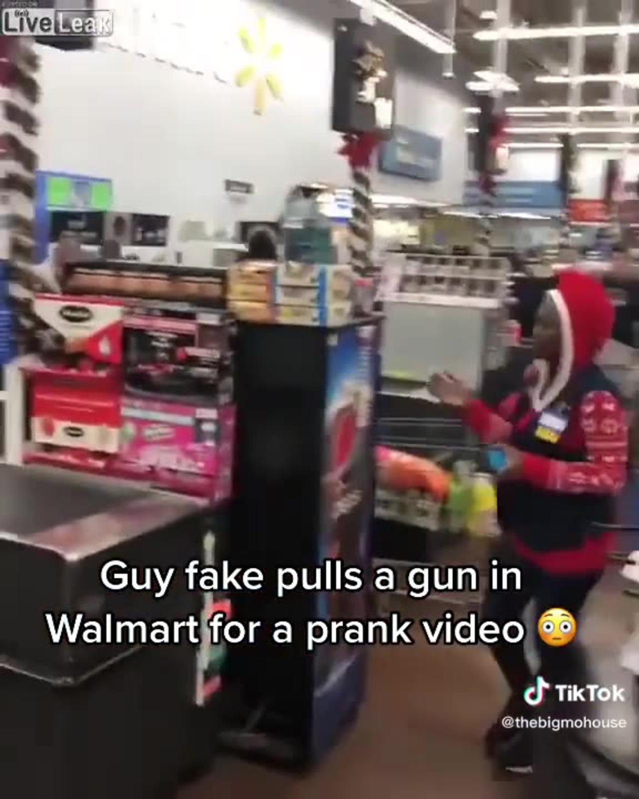 Black guy at Walmart pulls gun as a prank - One News Page VIDEO