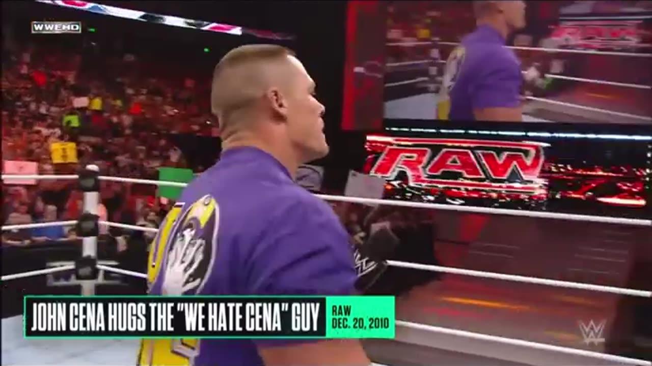 John Cena Hugs The”We Hate Cena”Guy