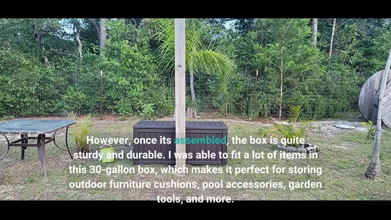 Customer Comments YITAHOME 30 Gallon Deck Box, One News Page VIDEO