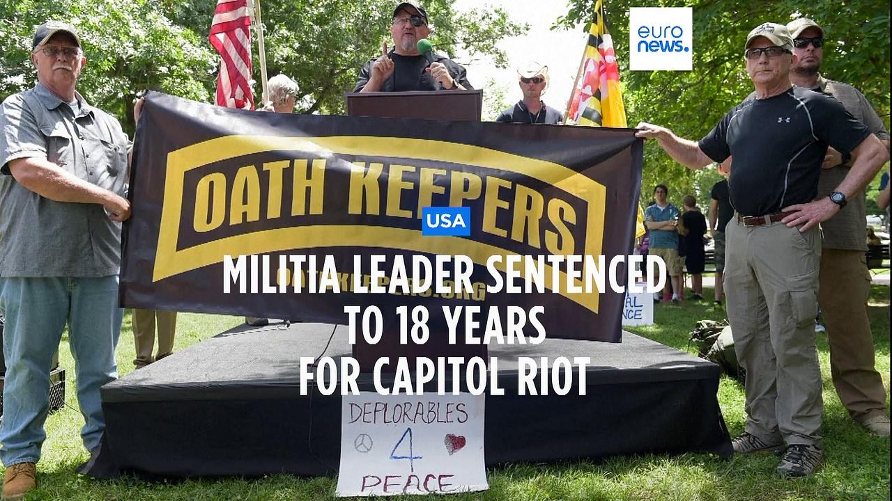 Capitol riot extremist Stewart Rhodes sentenced to 18 years in prison for seditious conspiracy