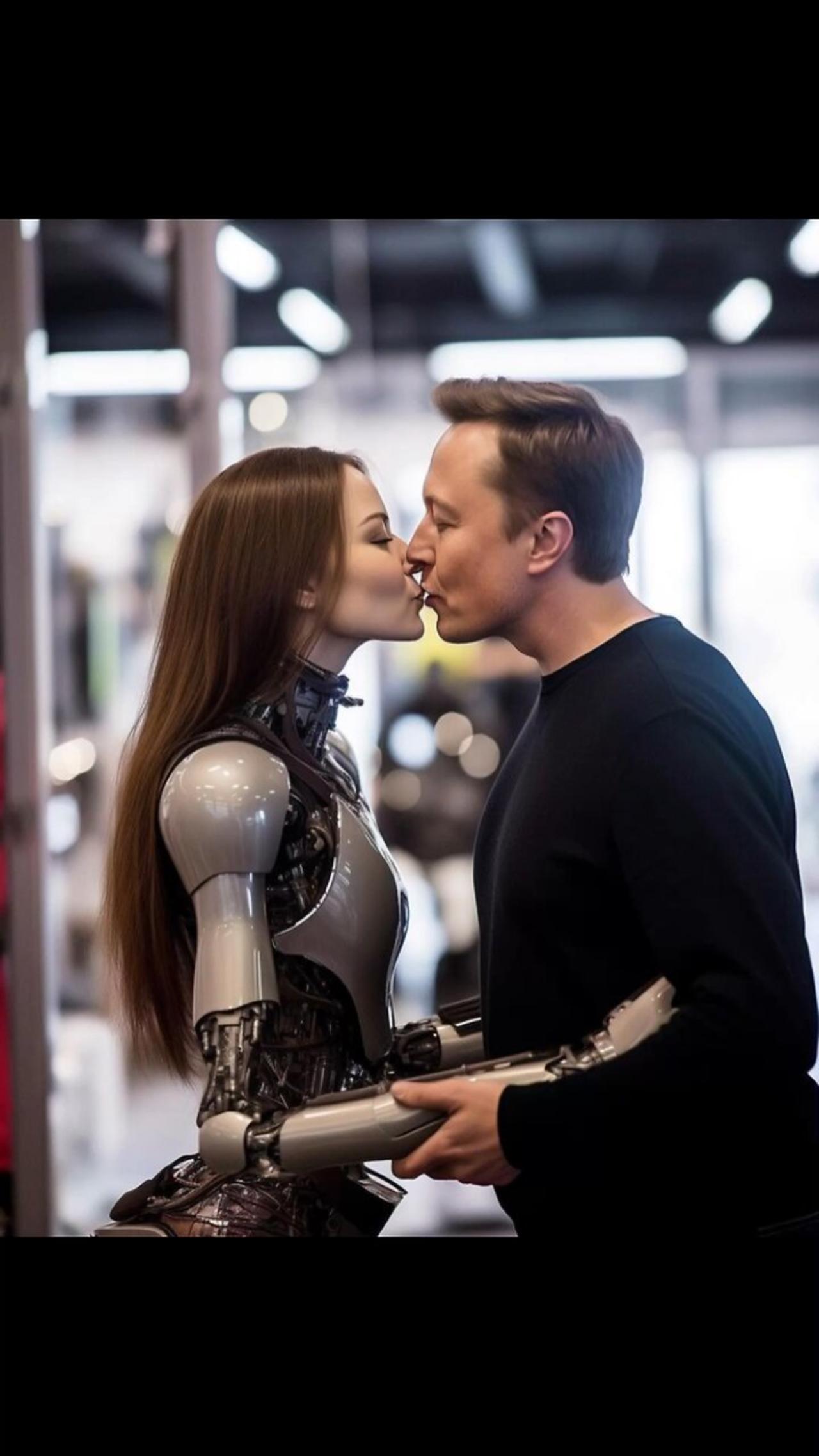 Elon musk’s kissing his second wife Elon One News Page VIDEO