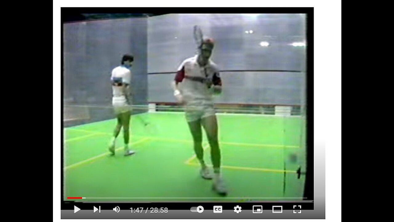 Men's World Open 1987 final highlights (Jansher Khan v Chris Dittmar)
