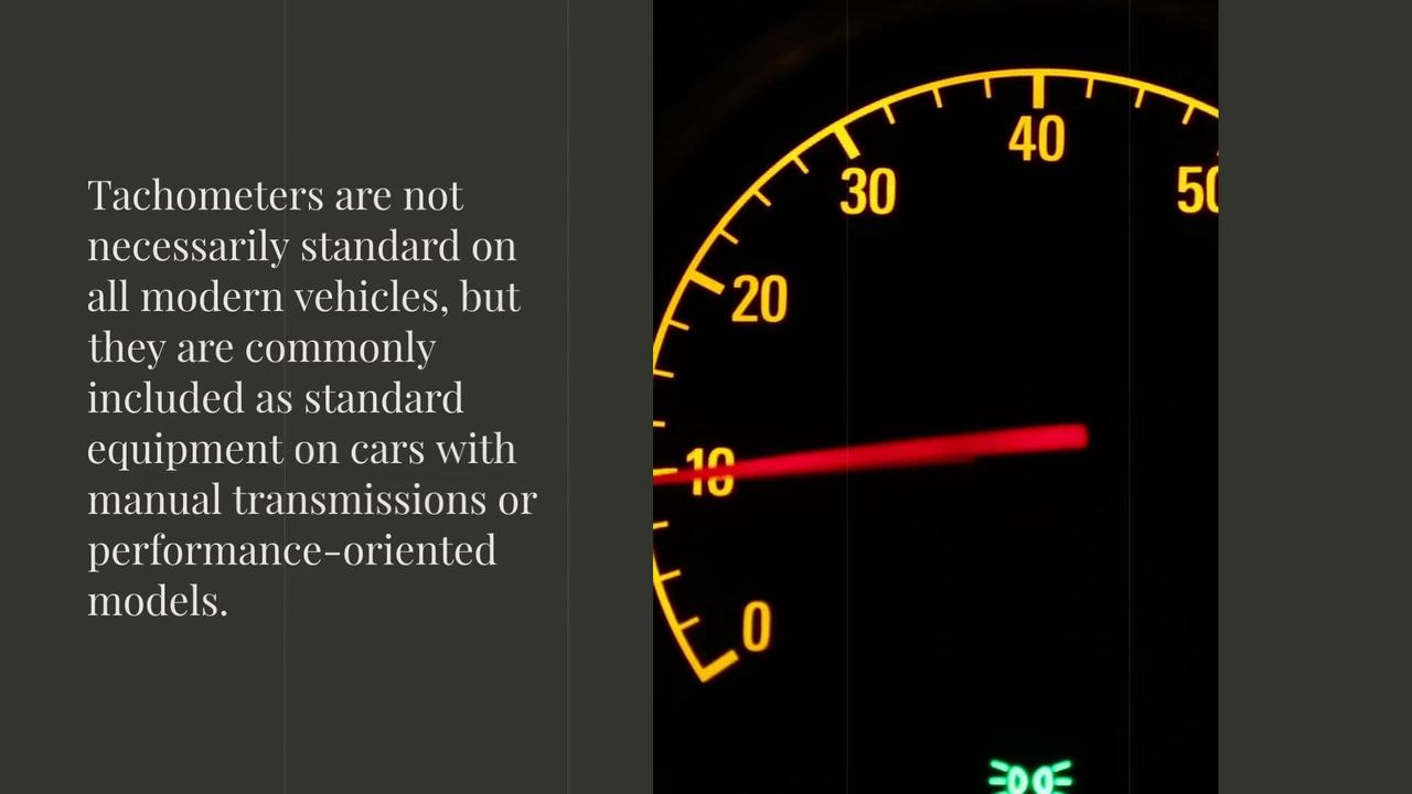 Are tachometers standard on modern vehicles If One News Page VIDEO