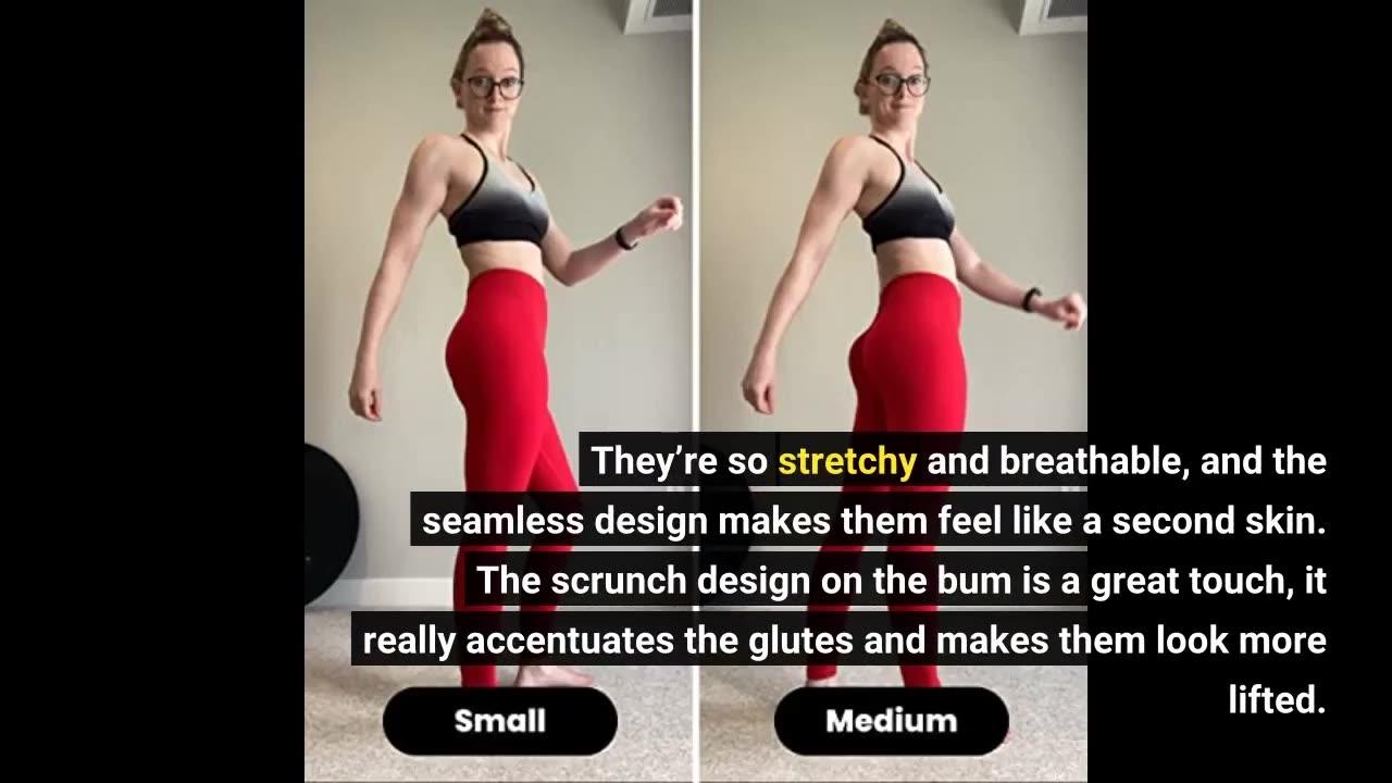 Customer Reviews: AUROLA Workout Leggings for Women Seamless Scrunch Tights Tummy Control Gym F...