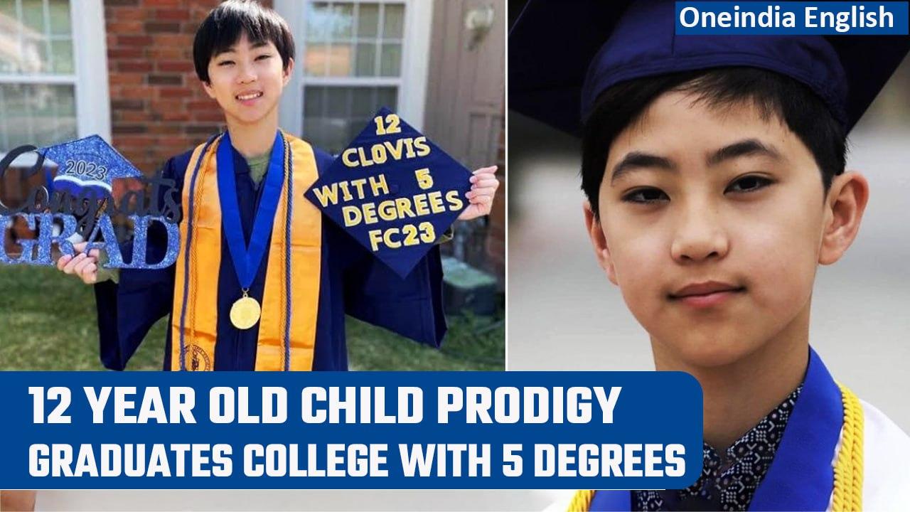 USA: Clovis Hung, 12 year old boy, graduates college with 5 degrees | Oneindia News