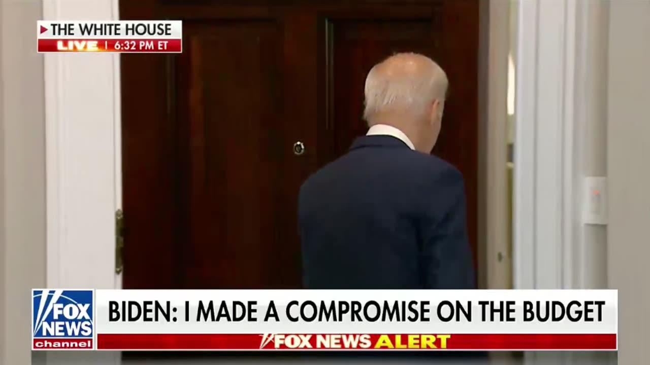 Biden walks away as a reporter asks "Is financial aid for Ukraine secured your new budget?"