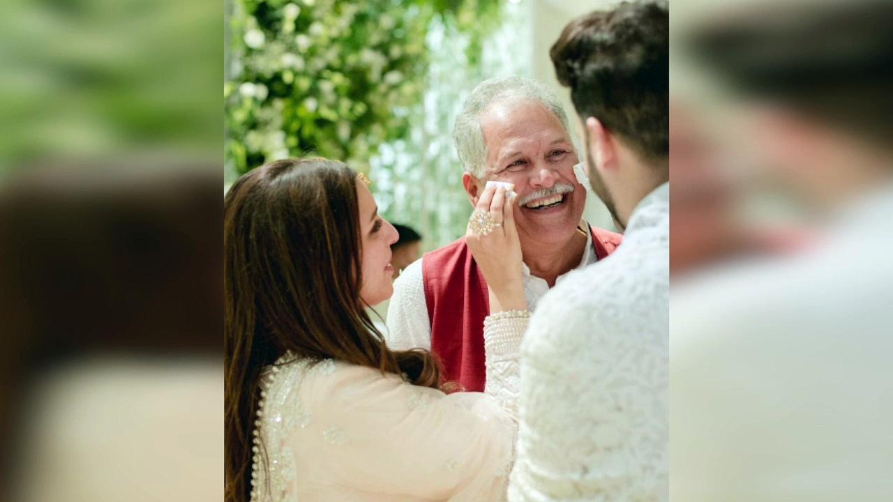 PARINEETI WIPES HER FATHER'S TEARS DURING ENGAGEMENT WITH RAGHAV CHADHA