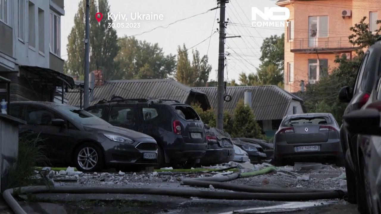 Watch: aftermath of fatal Russian drone attack