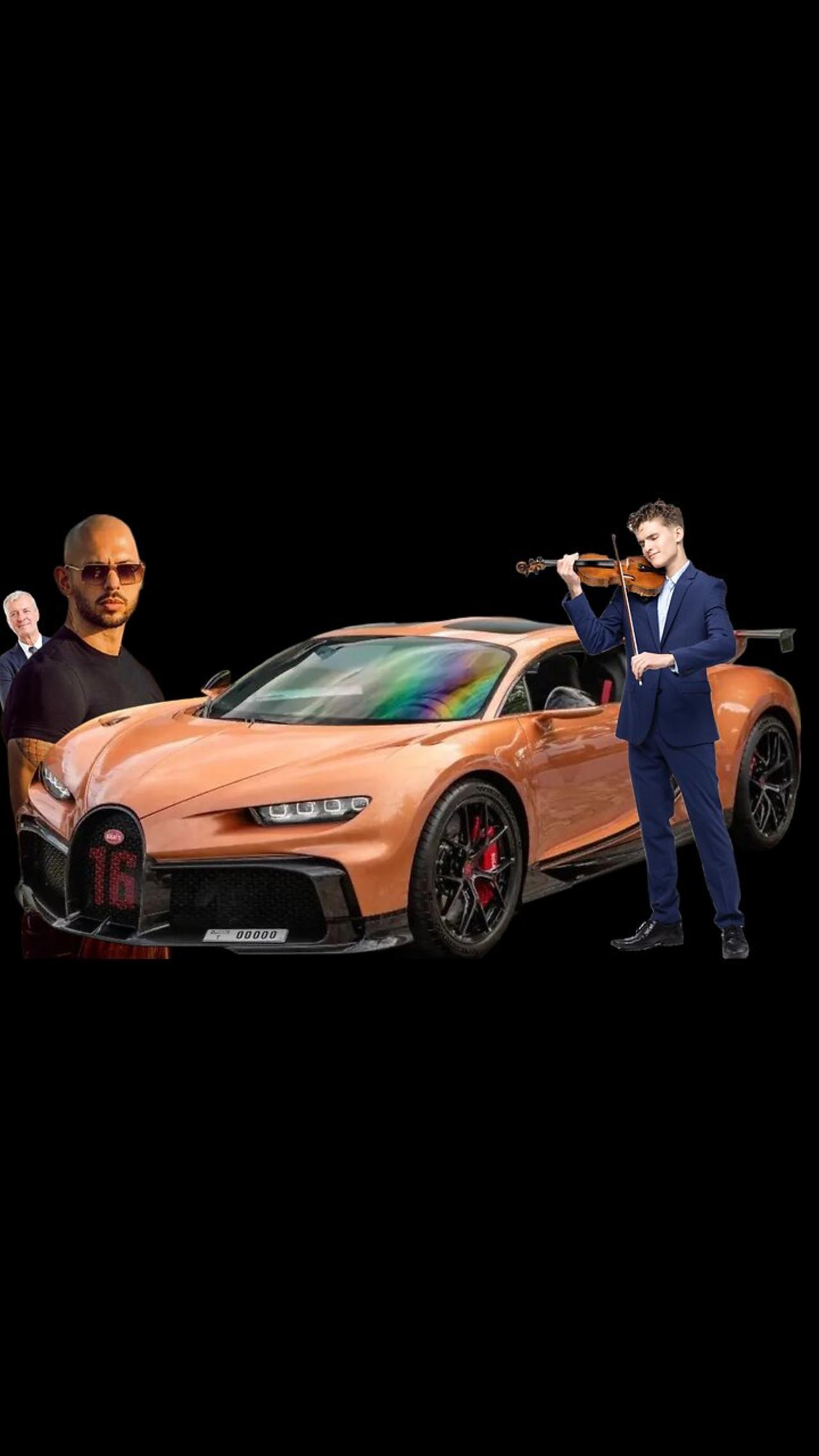 A Bugatti owner let me play Andrew Tate’s Theme song Inside It! #andrewtate #bugatti #violin #theme