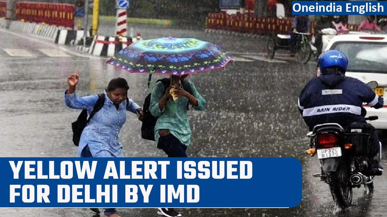 Delhi Weather Update: IMD issues Yellow Alert after thunder showers disrupts life | Oneindia News