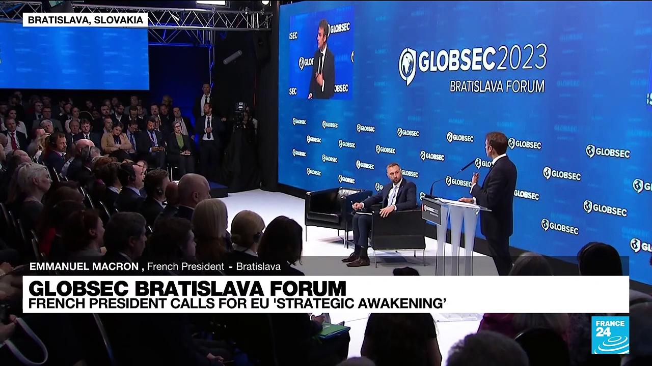 REPLAY: Macron says Putin has jolted NATO awake at Bratislava summit