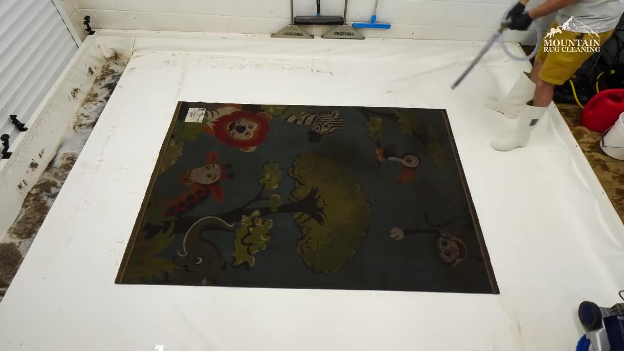 You Wont Believe The Pattern That's Under This Filthy Rug! Carpet Cleaning I Satisfying ASMR
