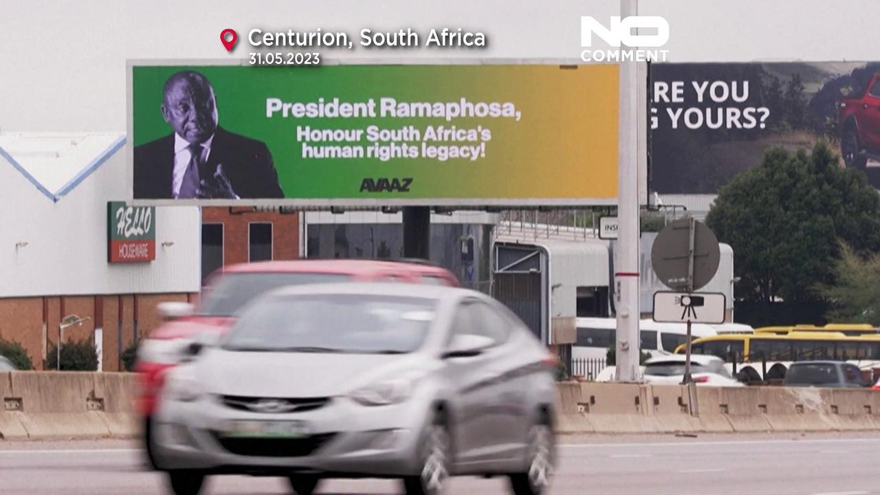 Watch: Motorway billboards in South Africa urge Ramaphosa to arrest Putin