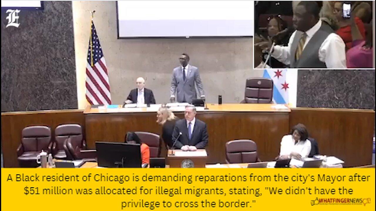 A Black resident of Chicago is demanding One News Page VIDEO