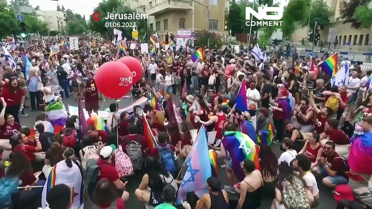 Watch: Thousands of Israelis celebrate Pride in Jerusalem despite counter-march