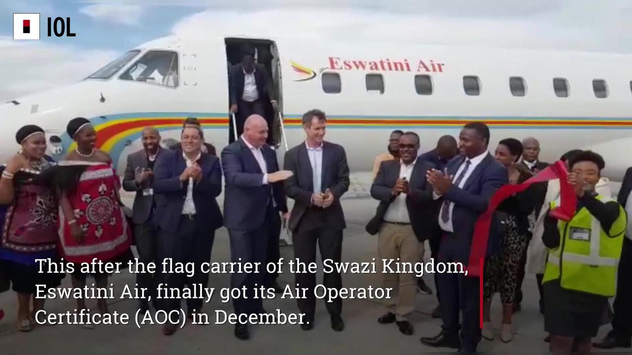 Watch: Flag carrier of Swazi Kingdom, Eswatini Air lands in Cape Town
