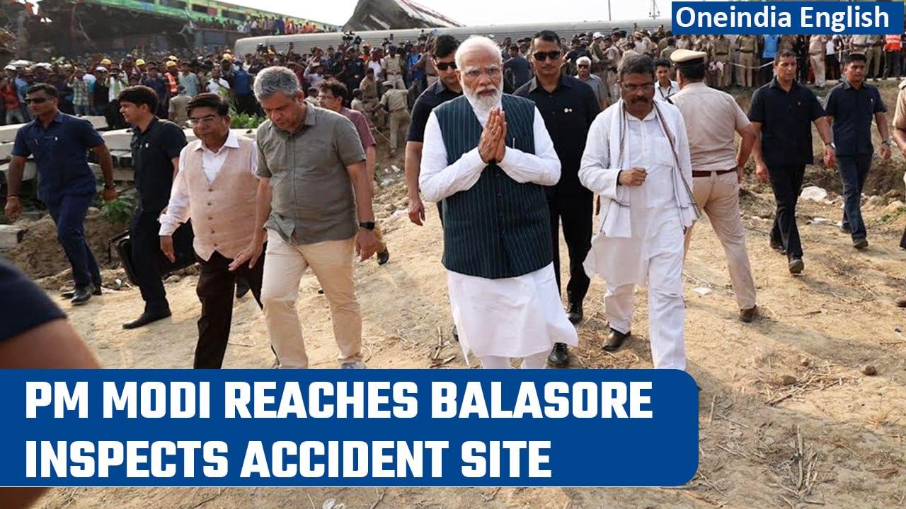 PM Modi visits the Odisha train accident site in Balasore, will meet injured also | Oneindia News
