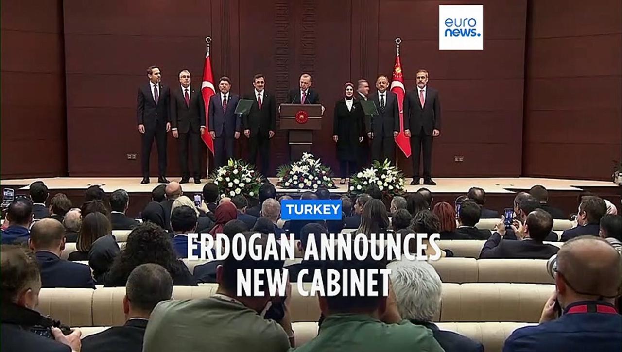Erdogan names new cabinet after he is sworn in as Turkey's president for an historic third term