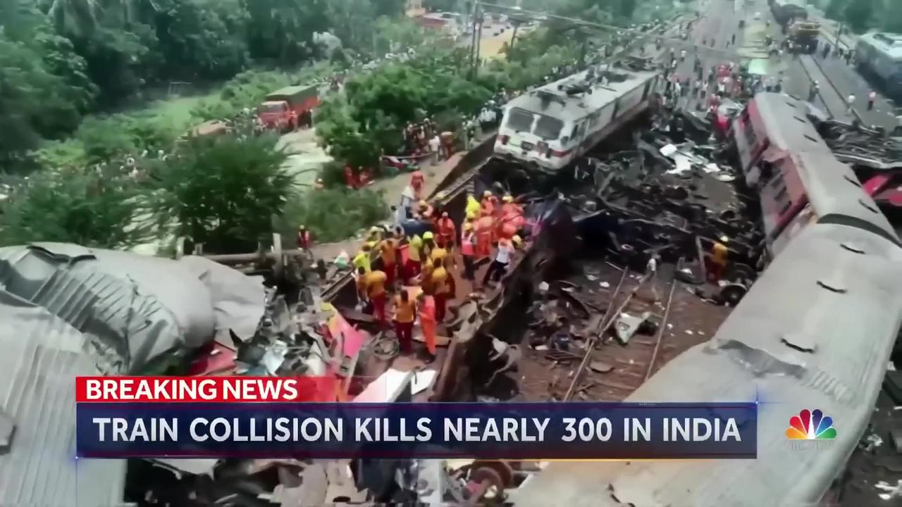 Nearly 300 people dead after passenger trains crash in India