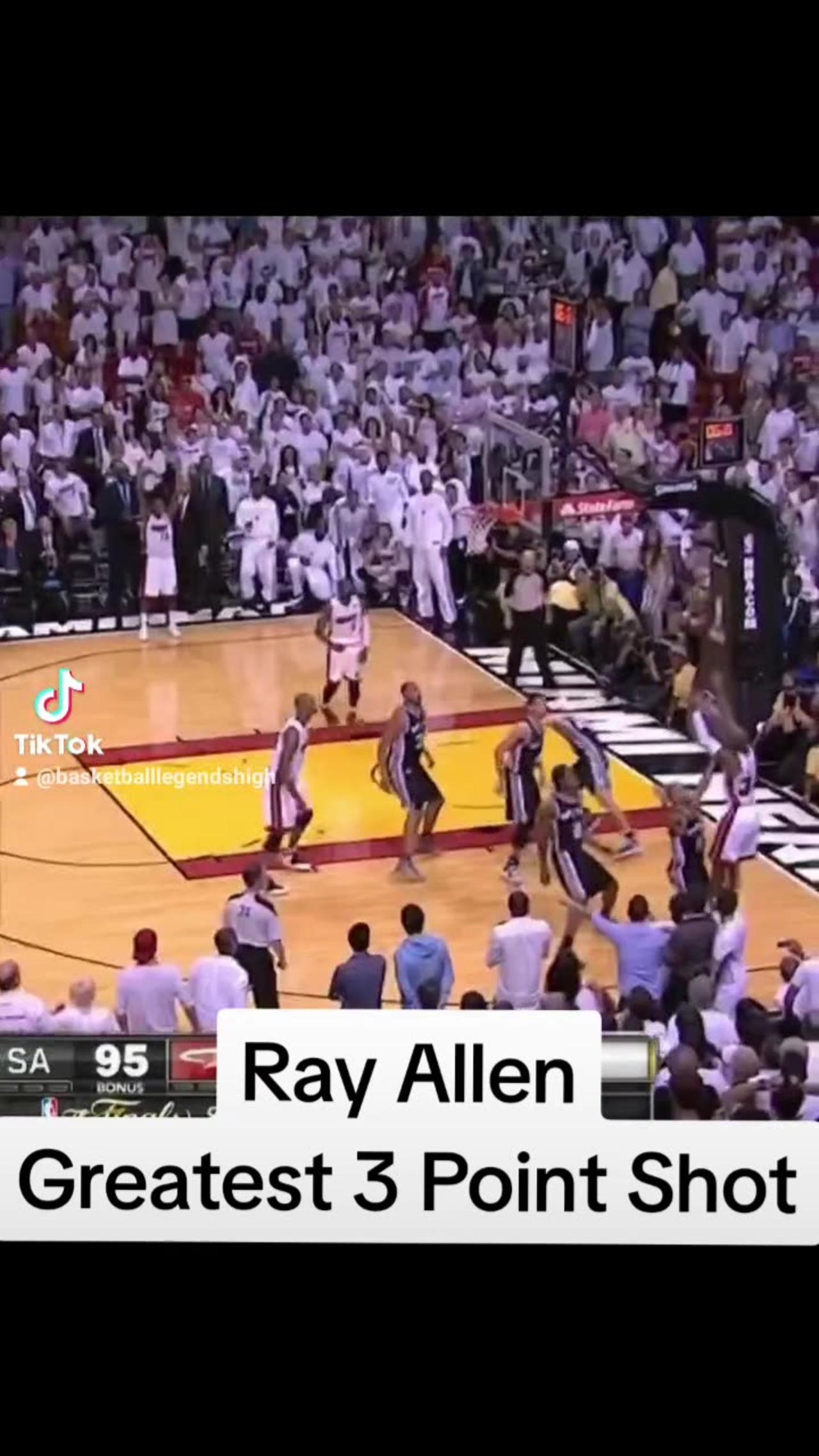 Ray Allen Grearest 3 Point Shot in the NBA Finals  #nba #basketball #nbaplayoffs #nbafinals