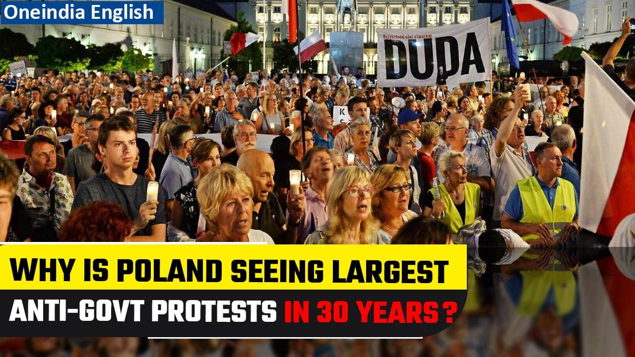 Poland Protest: Warsaw sees millions descending on streets against the ruling regime |Oneindia News