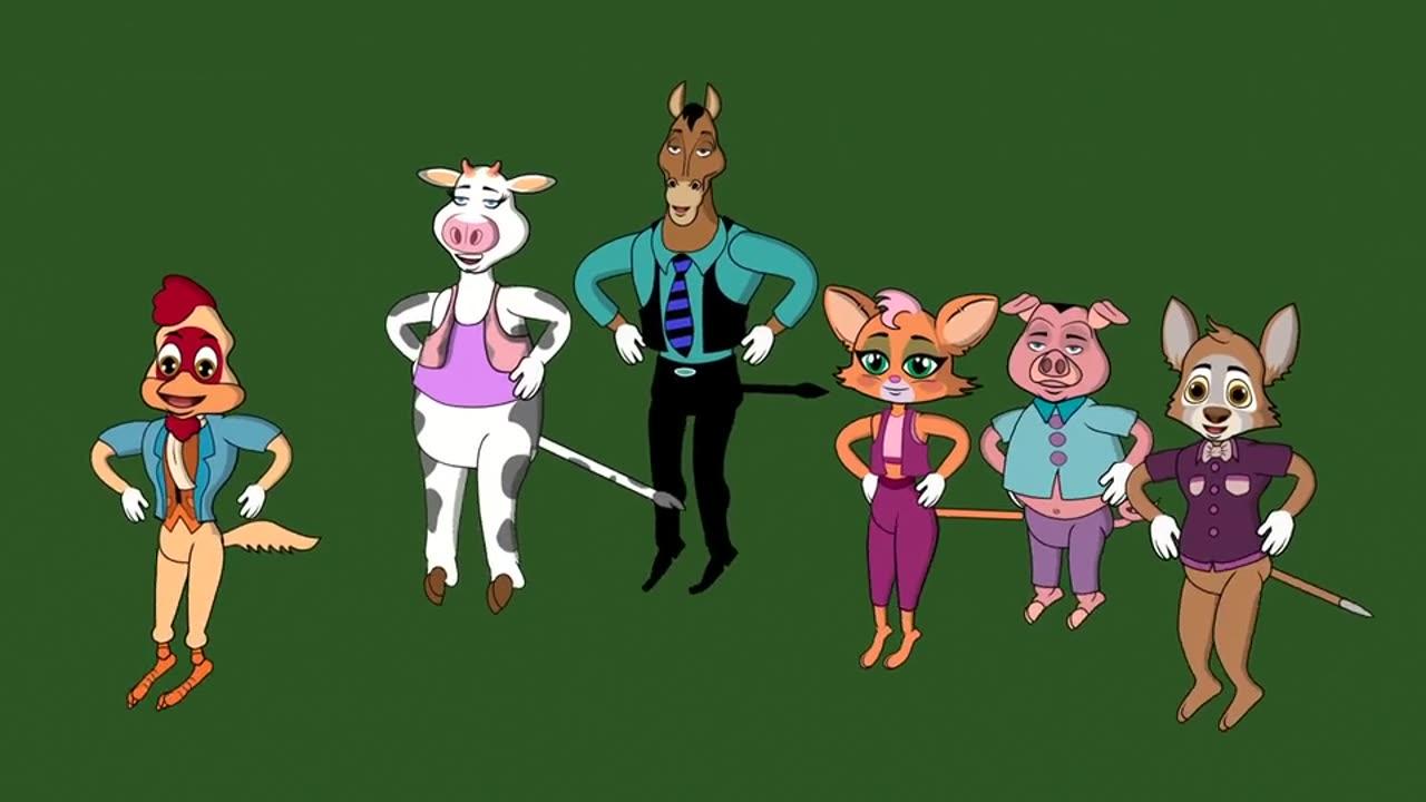 most funny cartoon dance video, cartoon fun animals