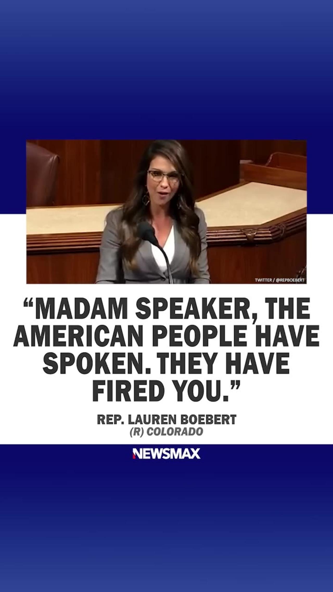 MADAM SPEAKER THE AMERICAN PEOPLE HAVE SPOKEN One News Page VIDEO