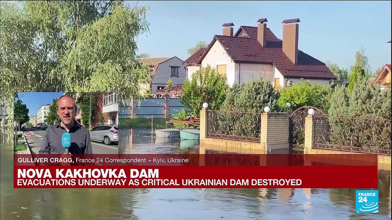 Ukraine accuses Russia of destroying major dam, warns of widespread flooding