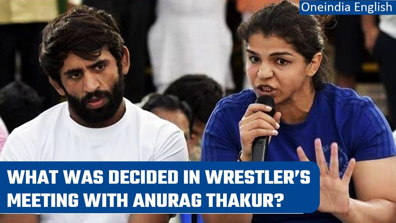 Wrestlers protest halted till 15th June, meeting with Anurag Thakur ends | Oneindia News