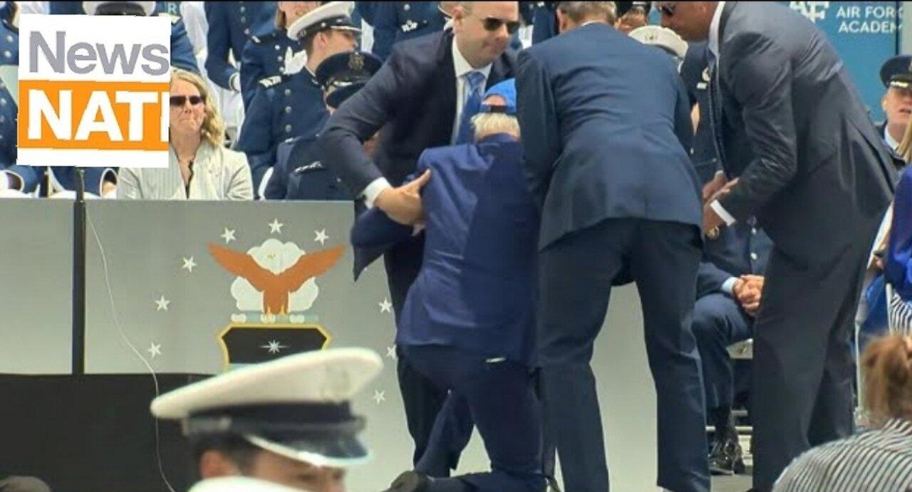 Biden Falls On Stage At US Air Force Academy - One News Page VIDEO