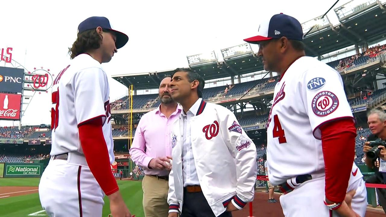 Sunak guest of honour at baseball game in Washington DC